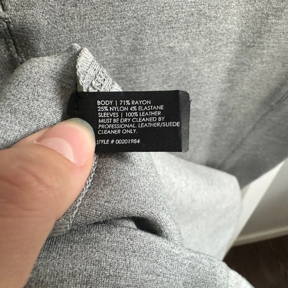 Club Monaco 'Cecilia' Dress with leather sleeves| size 2 - Picture 4 of 4